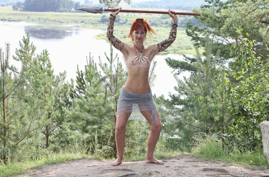 Savage Girl with Spear 3