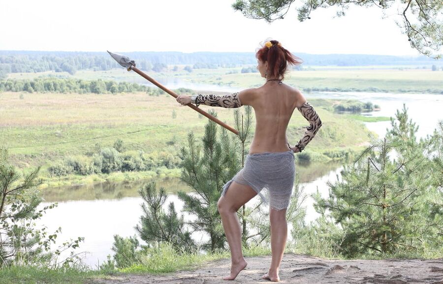 Savage Girl with Spear 3