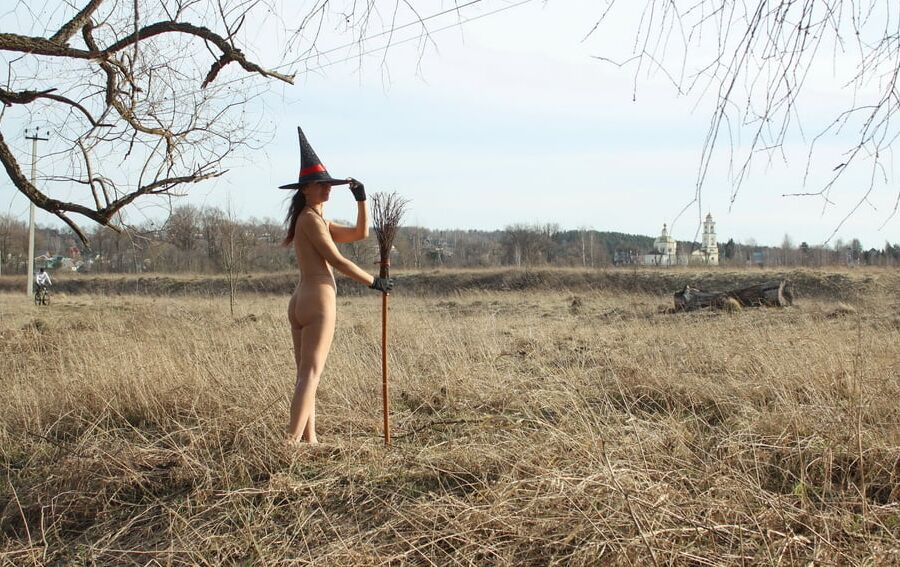 Nude Witch on nature