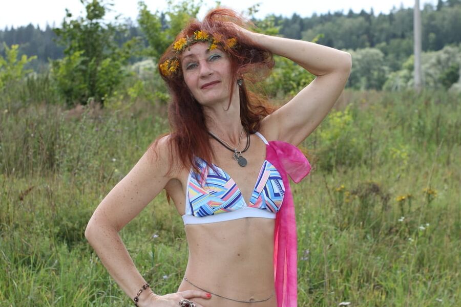 In Field with wreath