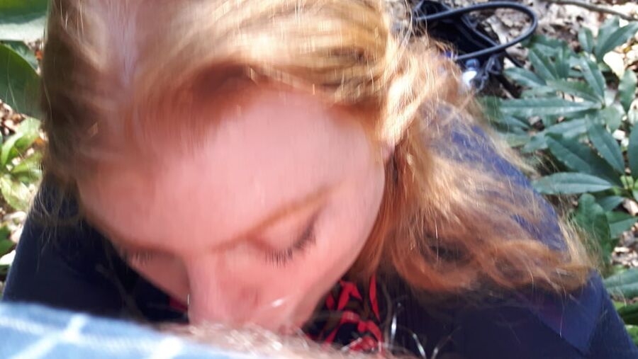 BBW Wife Miss Lizz Outdoor Blowjob, Meeting in the Park