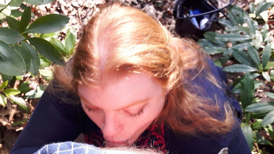 BBW Wife Miss Lizz Outdoor Blowjob, Meeting in the Park