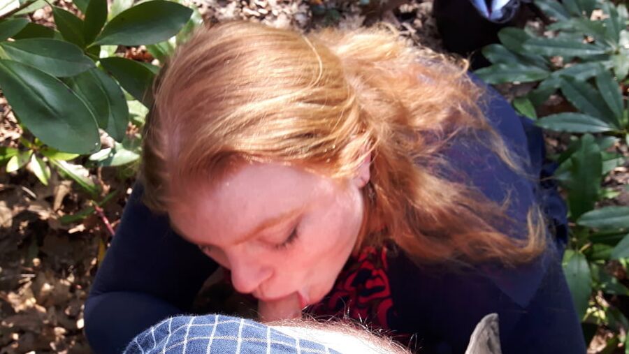 BBW Wife Miss Lizz Outdoor Blowjob, Meeting in the Park