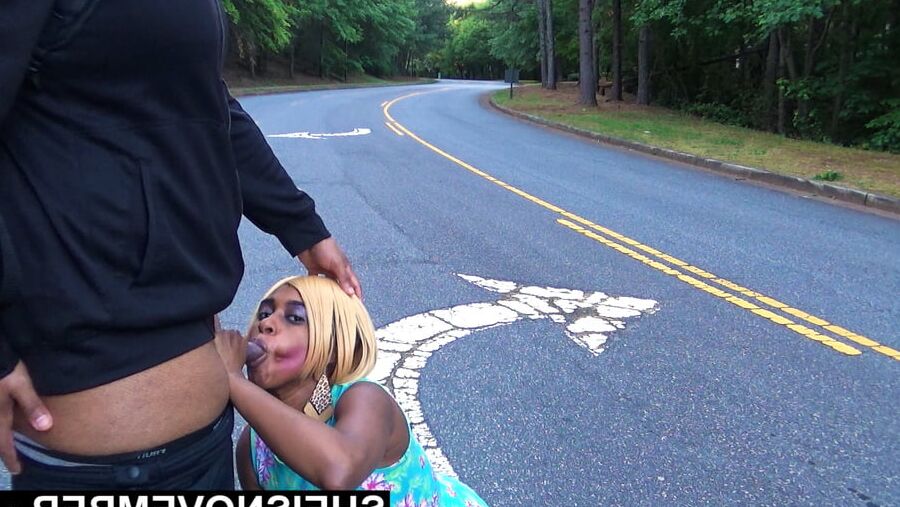 Sneaking Into The Forest With Step Father Ebony PUssy Rub