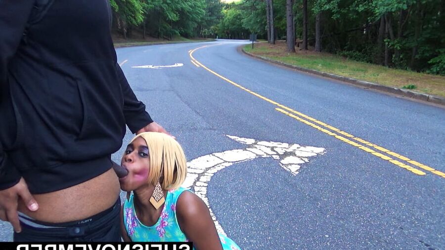 Sneaking Into The Forest With Step Father Ebony PUssy Rub