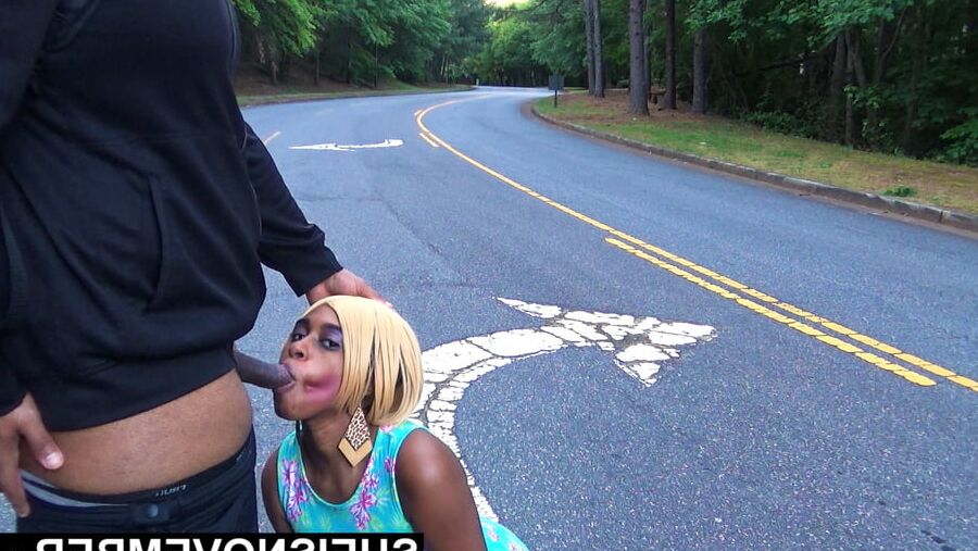 Sneaking Into The Forest With Step Father Ebony PUssy Rub