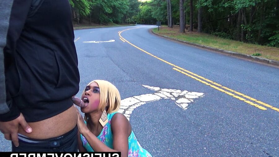 Sneaking Into The Forest With Step Father Ebony PUssy Rub