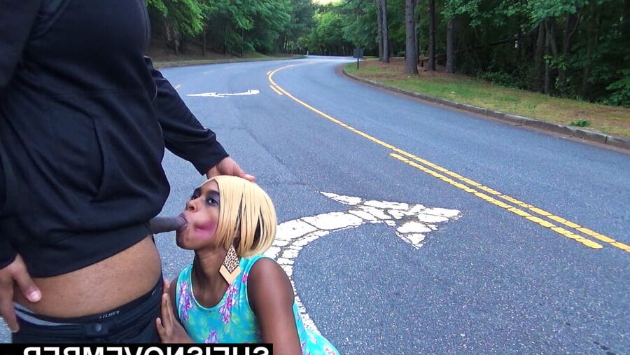 Sneaking Into The Forest With Step Father Ebony PUssy Rub