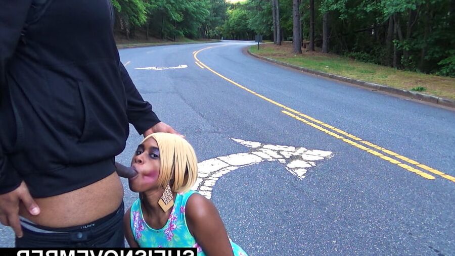 Sneaking Into The Forest With Step Father Ebony PUssy Rub