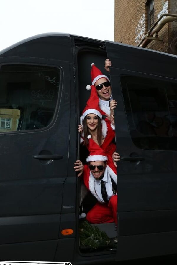 Naughty Christmas Brownie Takes Cock On The Bang Bus