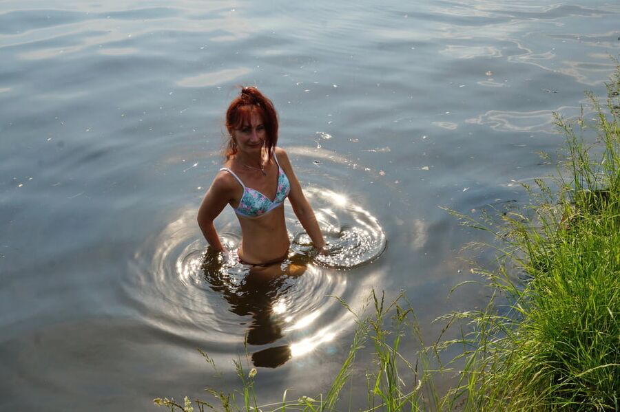 In the sunlight on the water