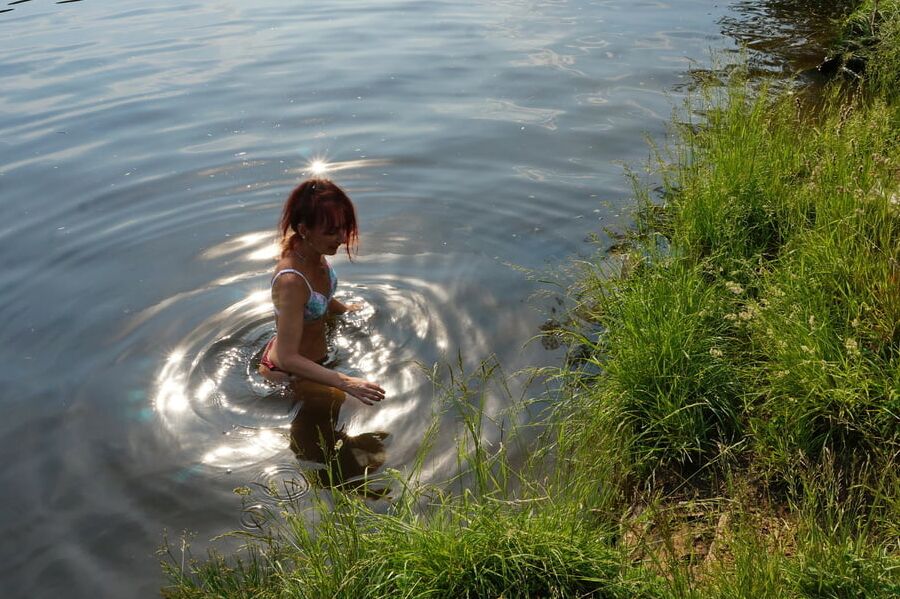 In the sunlight on the water
