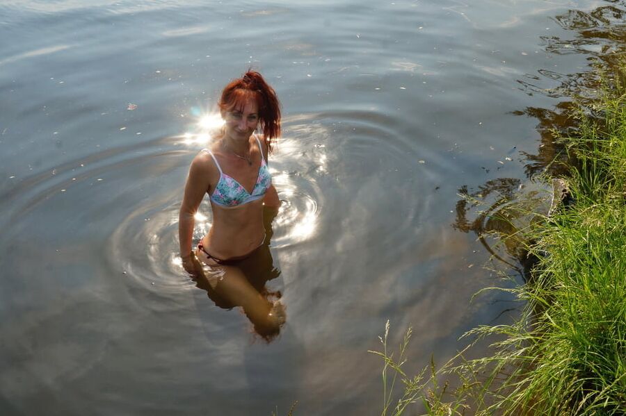 In the sunlight on the water