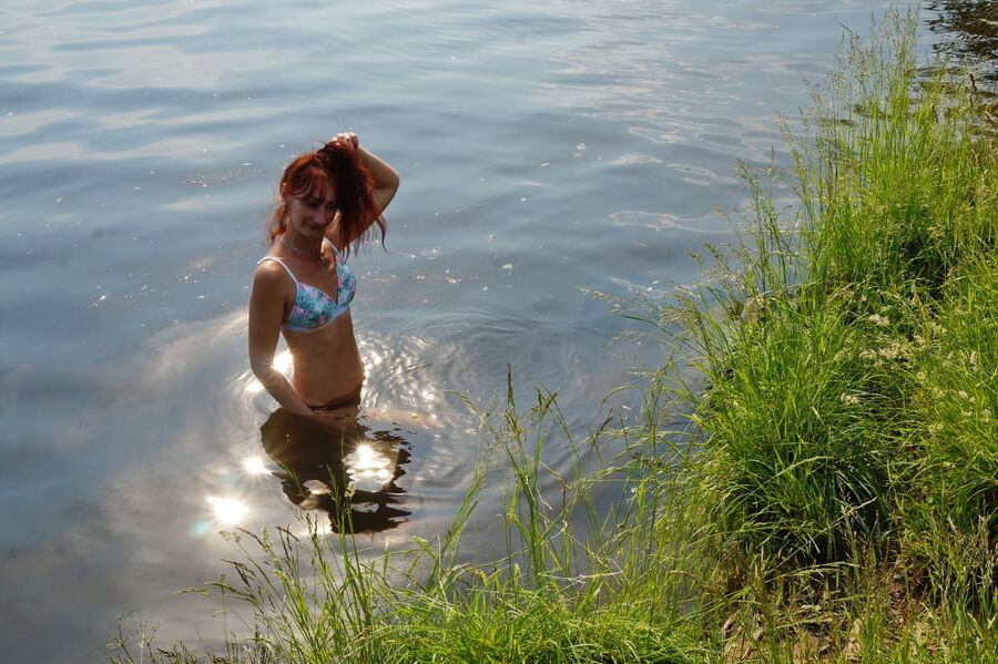 In the sunlight on the water