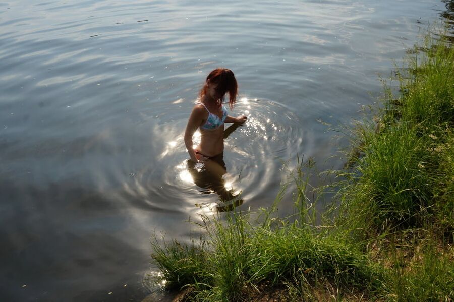 In the sunlight on the water
