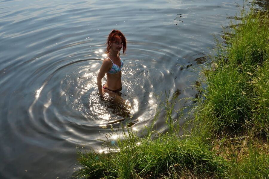 In the sunlight on the water