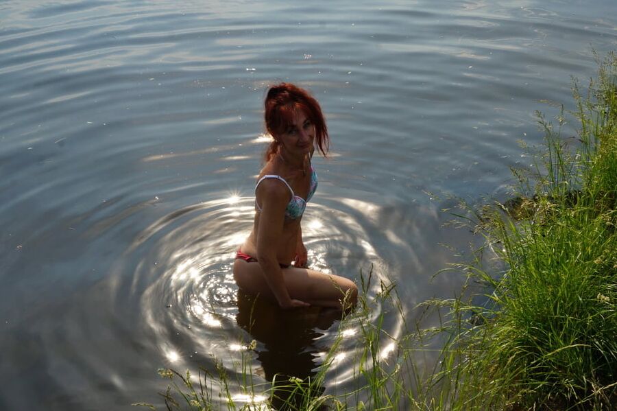 In the sunlight on the water