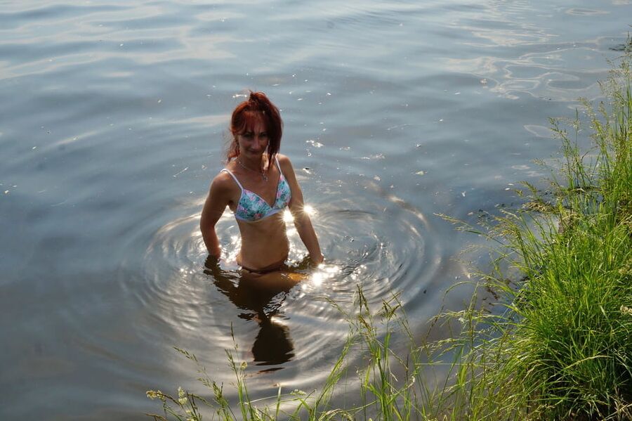 In the sunlight on the water