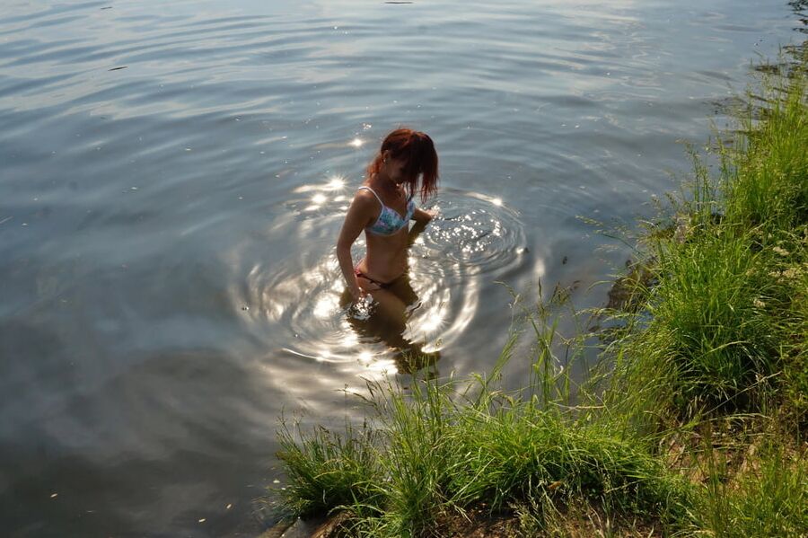 In the sunlight on the water
