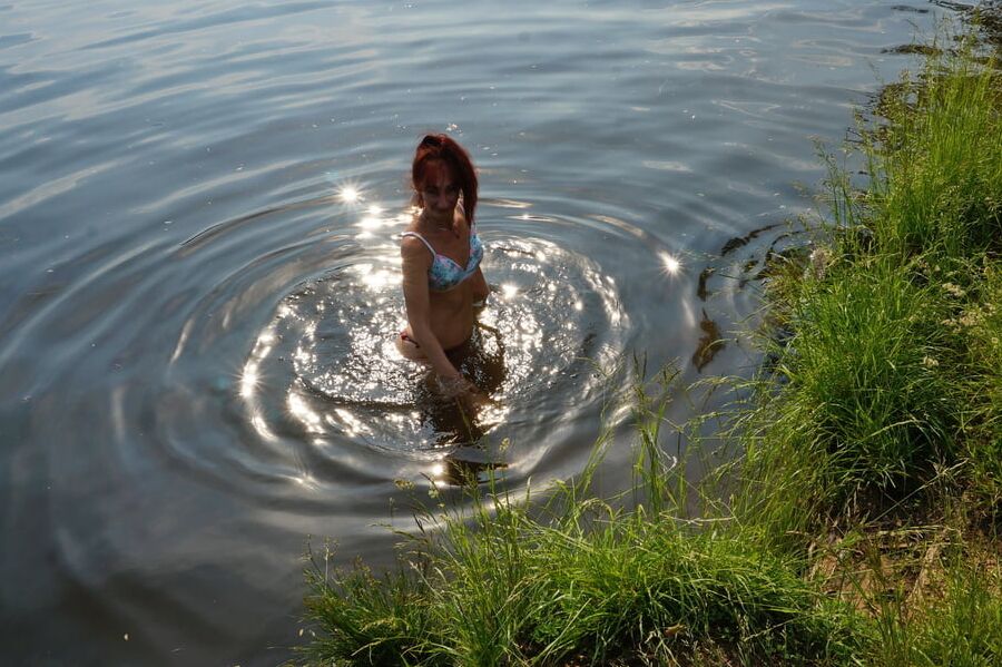 In the sunlight on the water