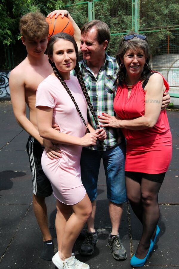 Teen and old couple at GrandParentsX.com