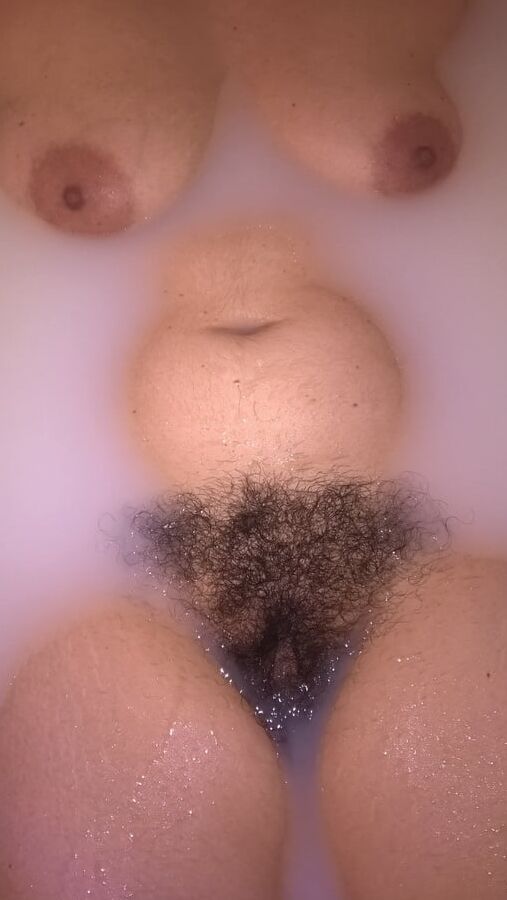 Hairy Wife In Milk Bath