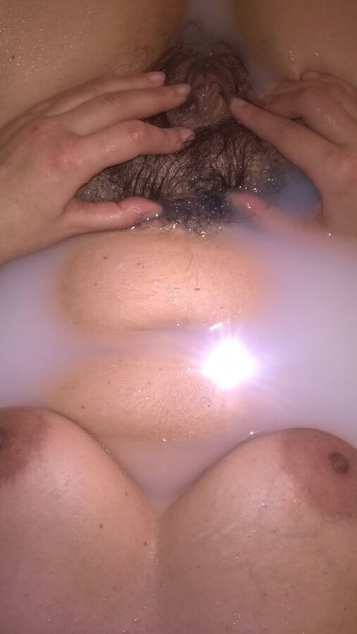 Hairy Wife In Milk Bath