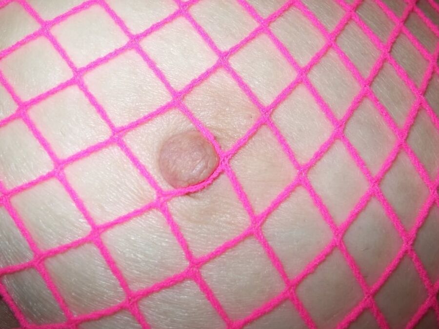 Pink fishnet Bodysuit