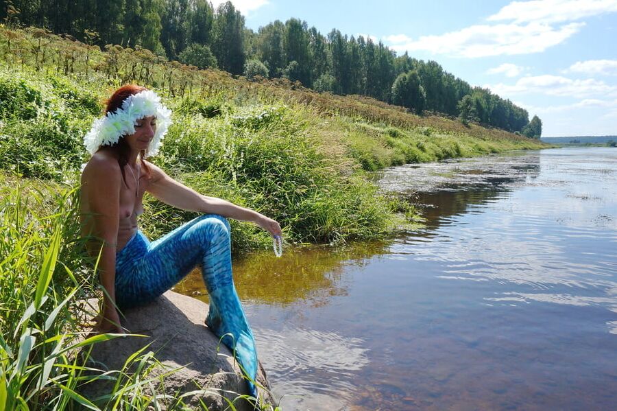 Mermaid  on boulder