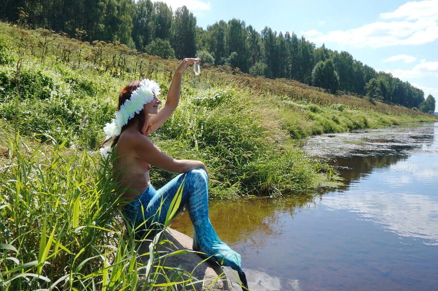 Mermaid  on boulder