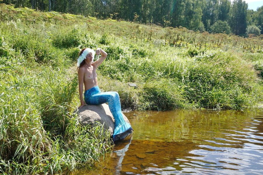 Mermaid  on boulder