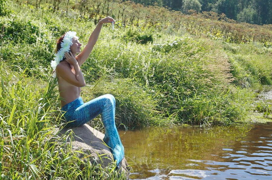 Mermaid  on boulder