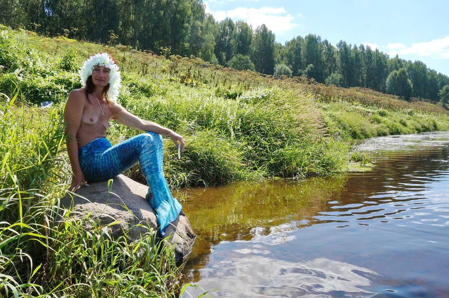 Mermaid  on boulder
