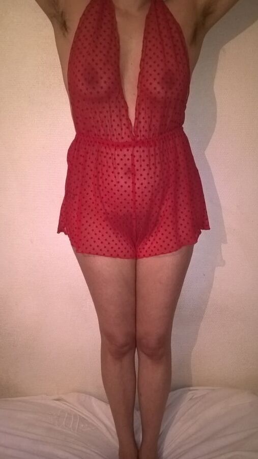 Hairy Mature Wife In Red Lingerie