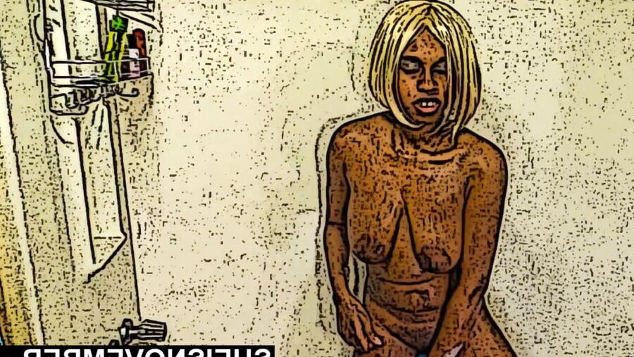 Real Life Hentai Cartoon Anime Shy Ebony Ass & Tits In Tub
