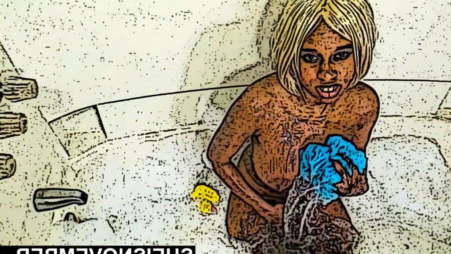 Real Life Hentai Cartoon Anime Shy Ebony Ass & Tits In Tub
