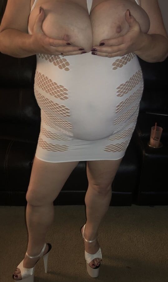 Wife tits out dress