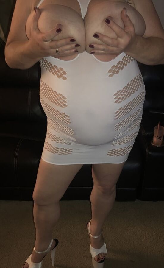 Wife tits out dress
