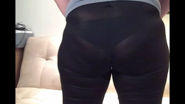 PAWG in See Through Yoga Pants Transparent Leggings Big Ass
