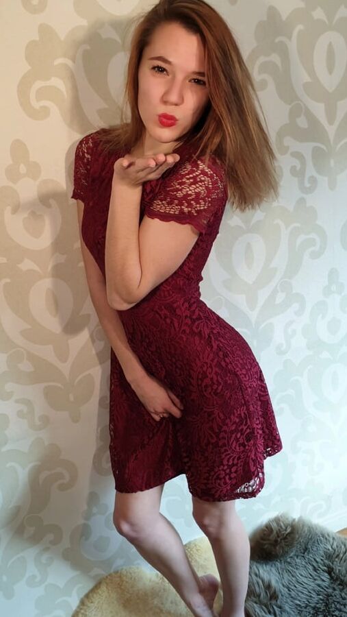 Cute teen girl having fun
