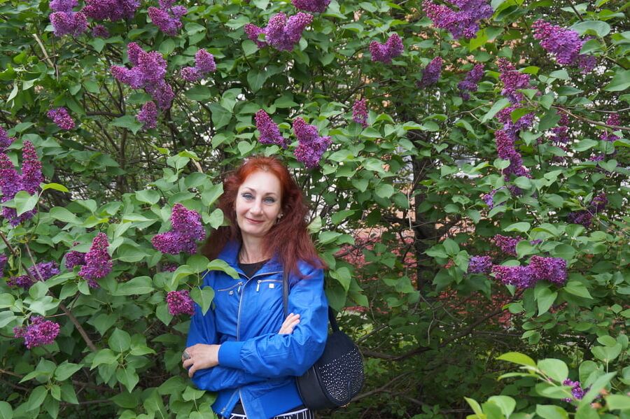 In the purple lilac
