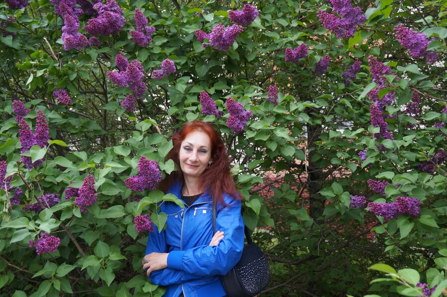 In the purple lilac