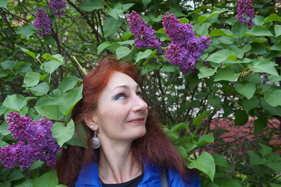 In the purple lilac
