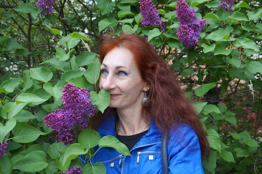 In the purple lilac