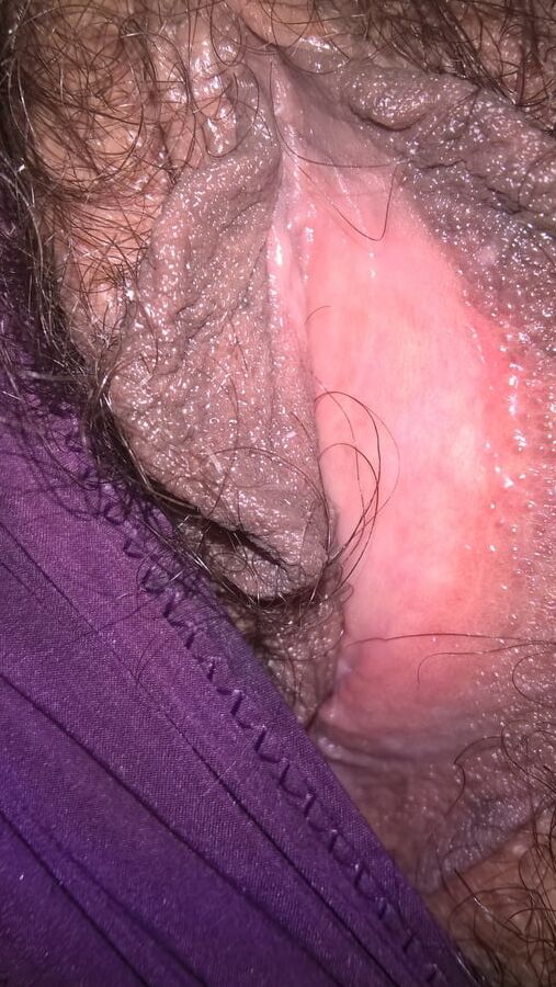 Hairy Wet Wife In Purple Panties