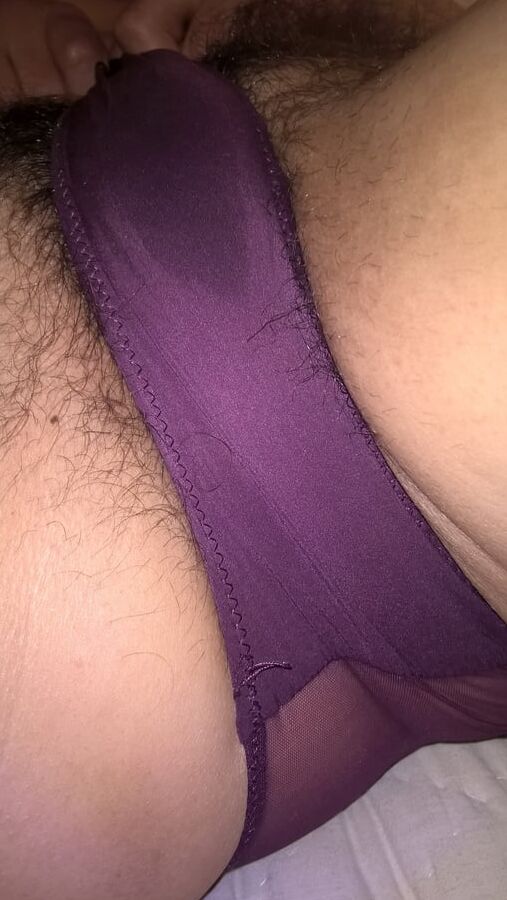 Hairy Wet Wife In Purple Panties