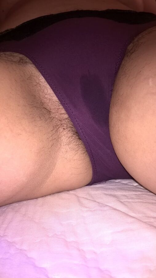 Hairy Wet Wife In Purple Panties
