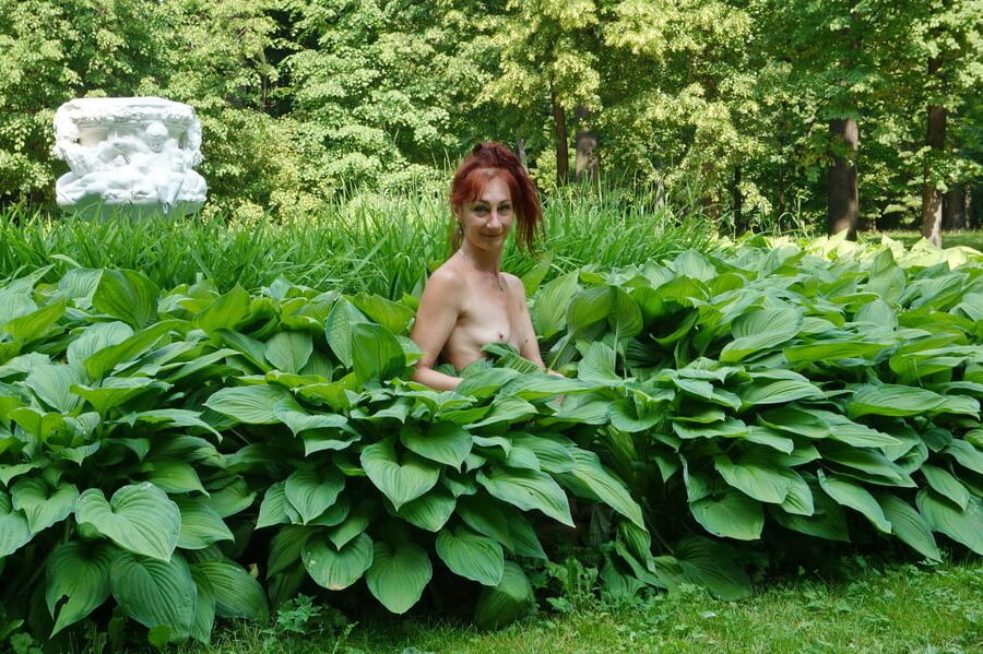 Naked in the grass