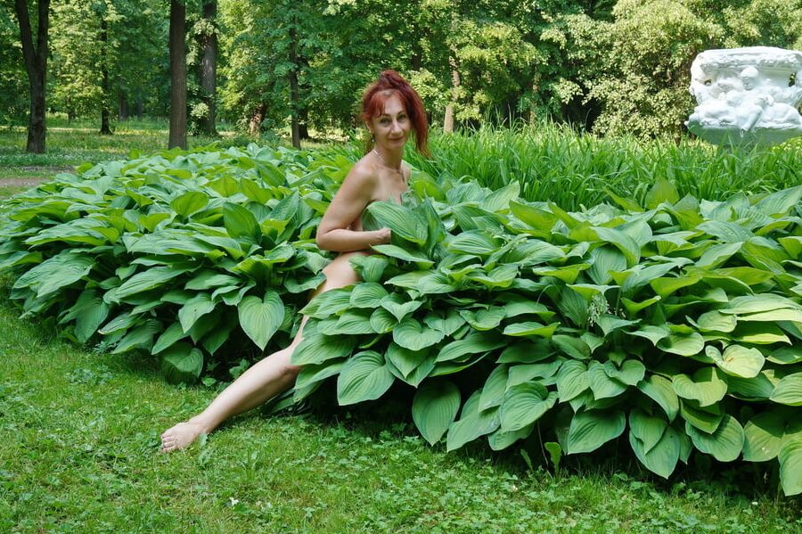 Naked in the grass