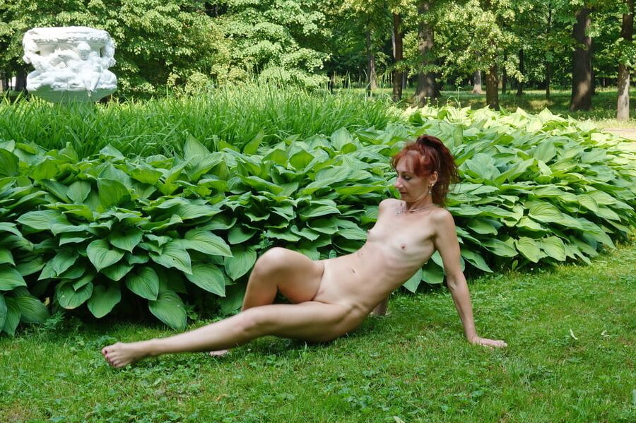 Naked in the grass
